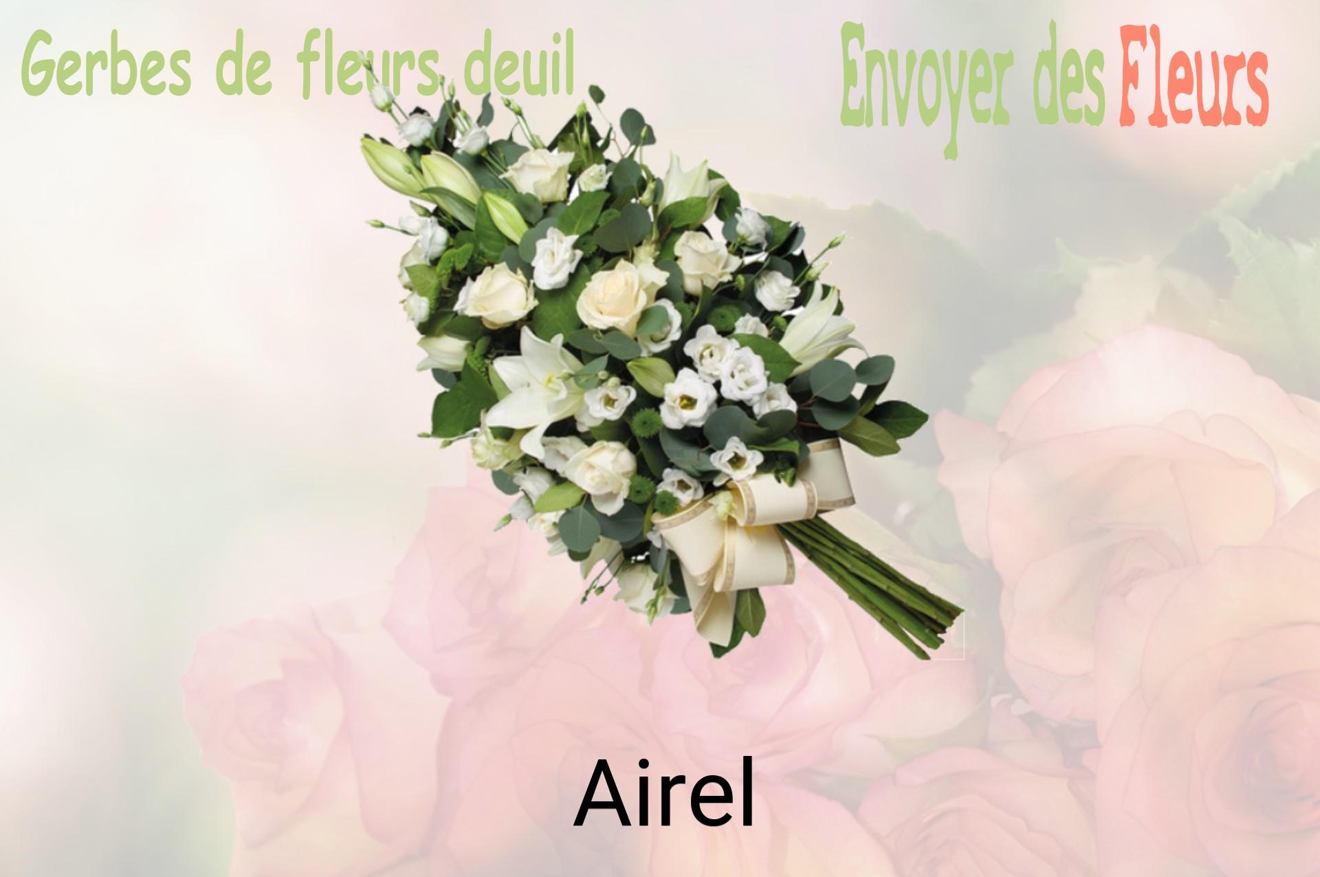 Gerbe de fleurs de deuil livrée à Airel